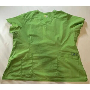 Wonder Wink Wonder Flex 2X Lime Green Scrub Top